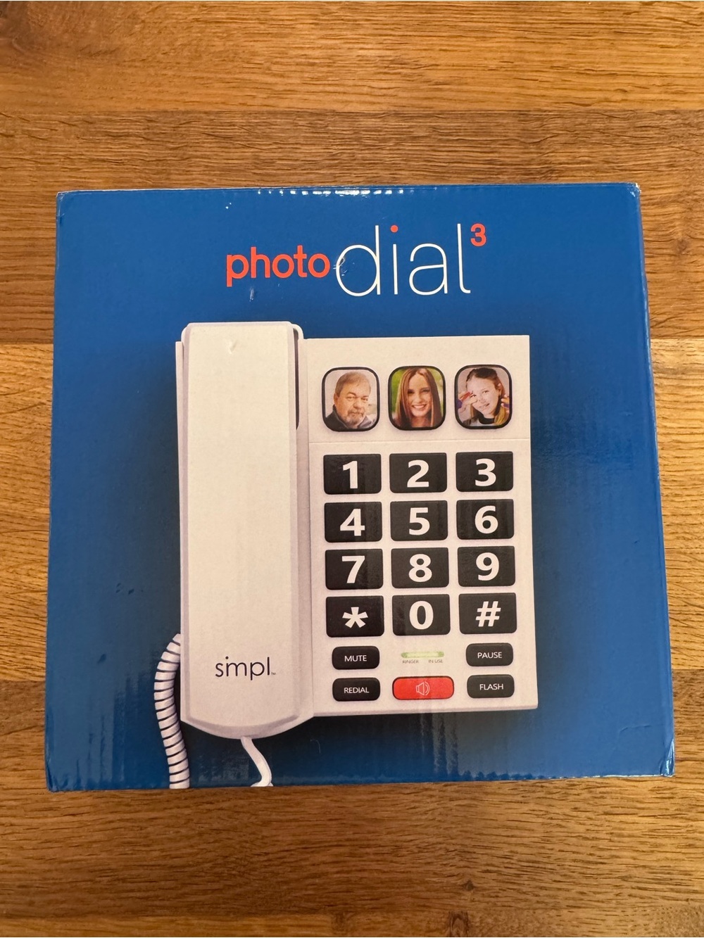 Simple PhotoDial³ White Photo Speed-Dial Corded Telephone